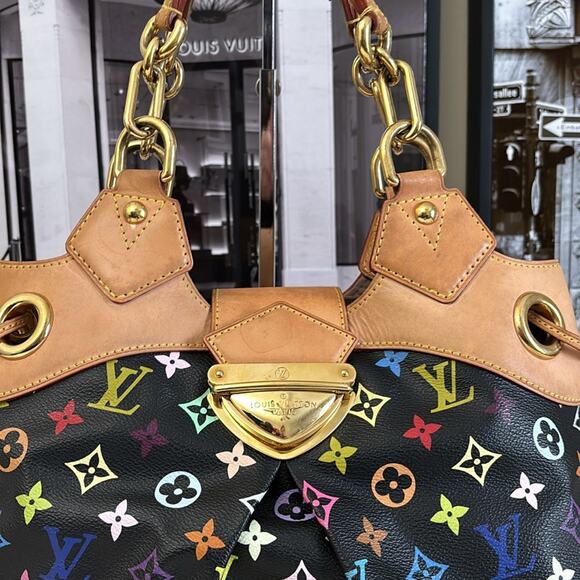 Louis Vuitton LV Shoulder Bag Ursula Black Monogram Multicolor - Picture 4 of 16